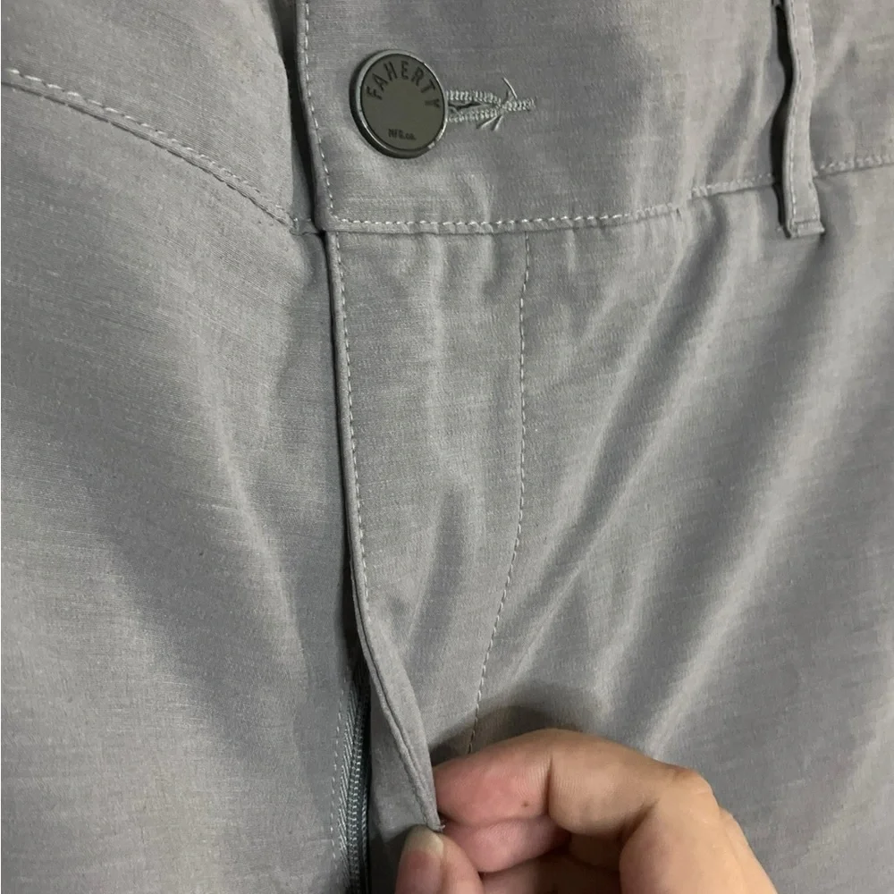 Faherty All Day Shorts 36 7” Inseam Hybrid Quick Dry Stretch Drawstring Gray